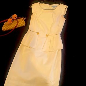 Antonio Melani fancy Peplum Dress with Gold plated zip